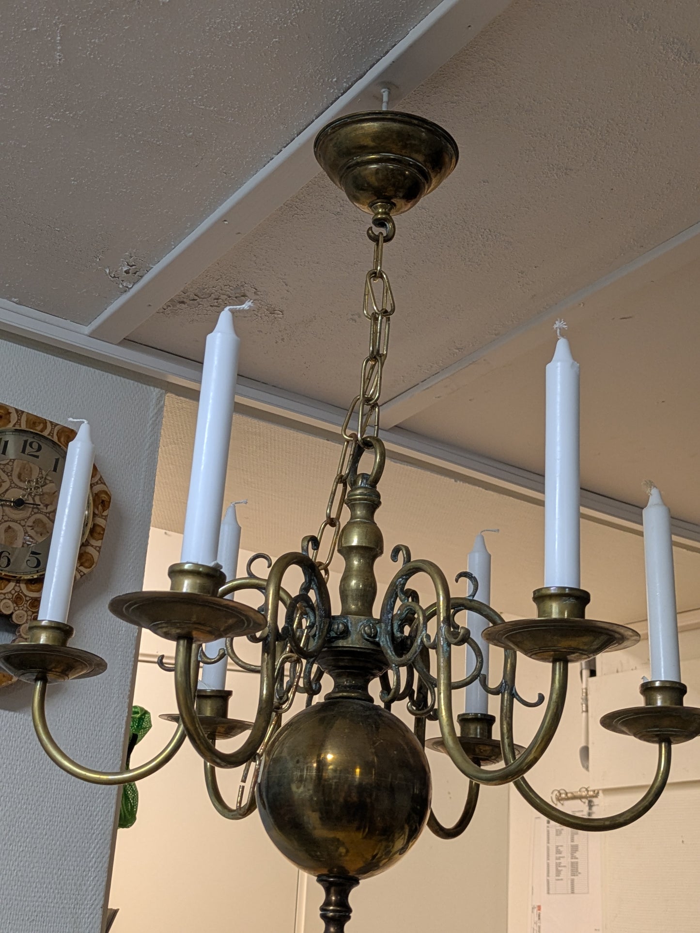 Malm takkrona i mässing